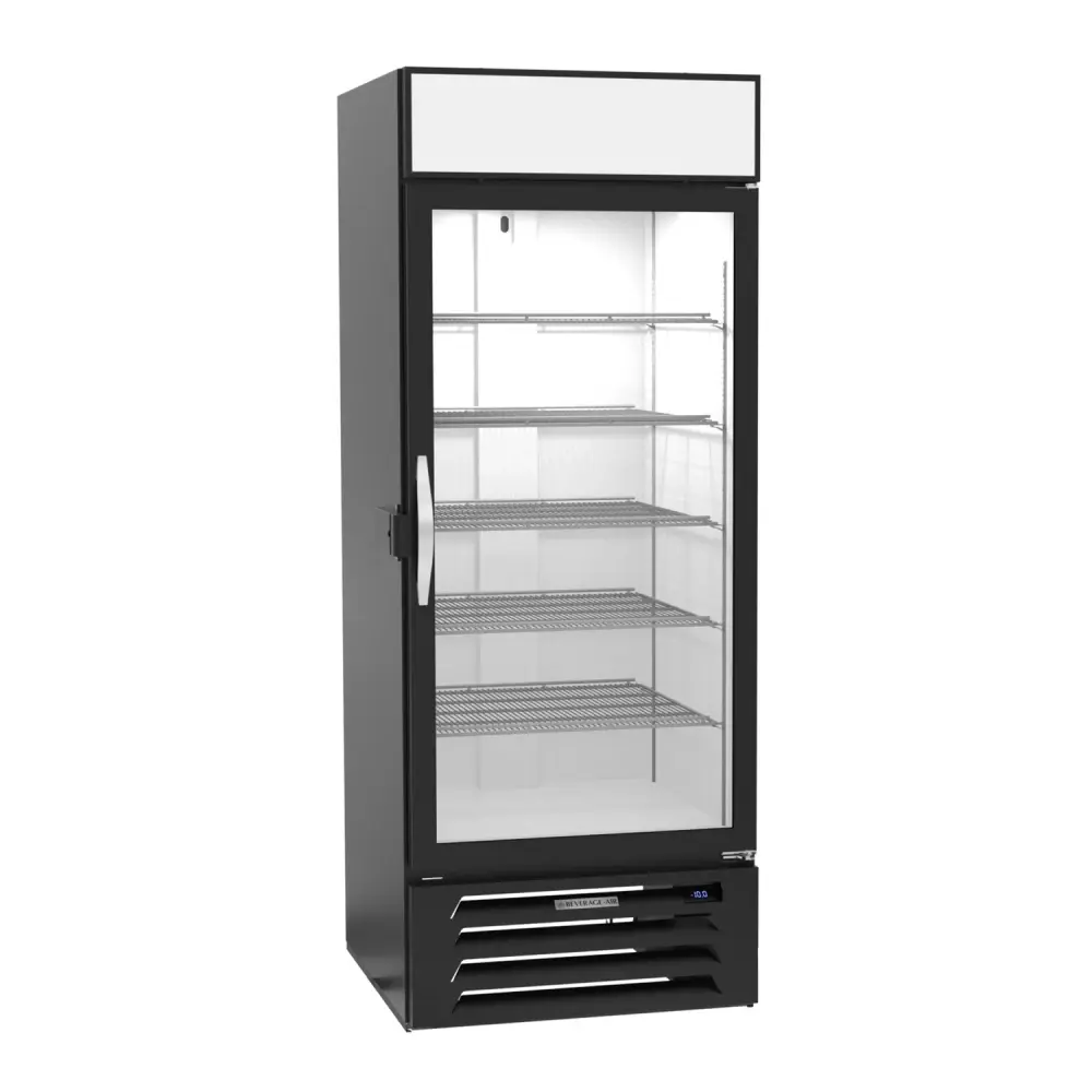 Beverage-Air MMF27HC-1-B-IQ 30" One Section Display Freezer w/ Swing Door - Bottom Mount Compressor, Black, 115v