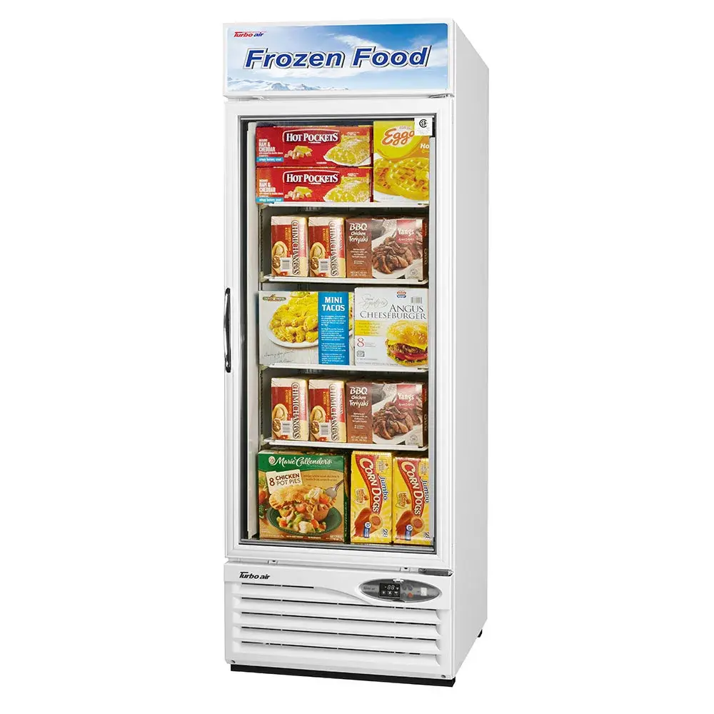 Turbo Air TGF-23F-N 27" One Section Display Freezer w/ Swing Door - Bottom Mount Compressor, White, 115v