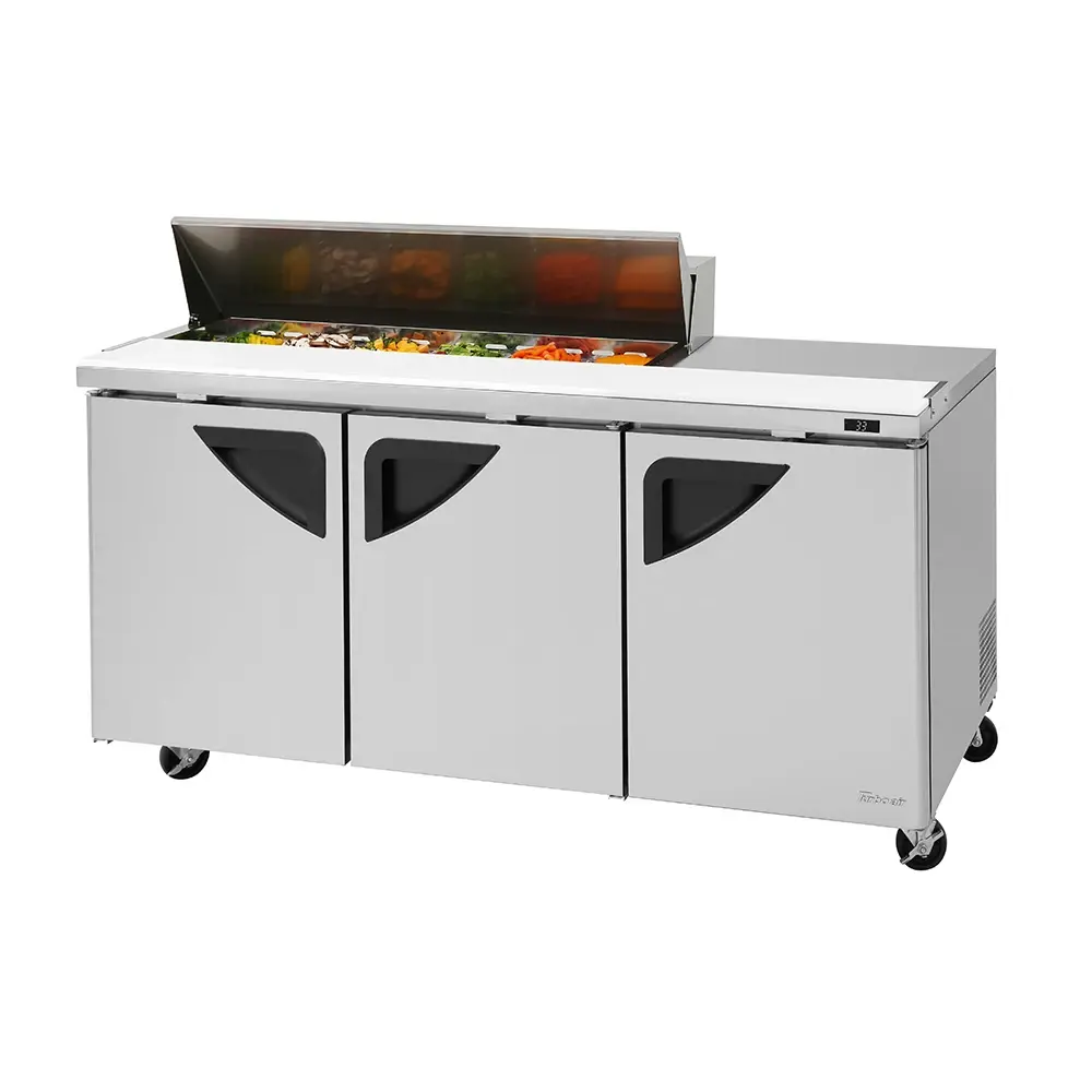 Turbo Air TST-72SD-12S-N 72 5/8" Super Deluxe Sandwich/Salad Prep Table w/ Refrigerated Base, 115v
