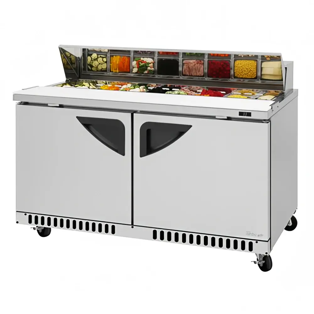 Turbo Air TST-60SD-FB-N 60 1/4" Super Deluxe Sandwich/Salad Prep Table w/ Refrigerated Base, 115v