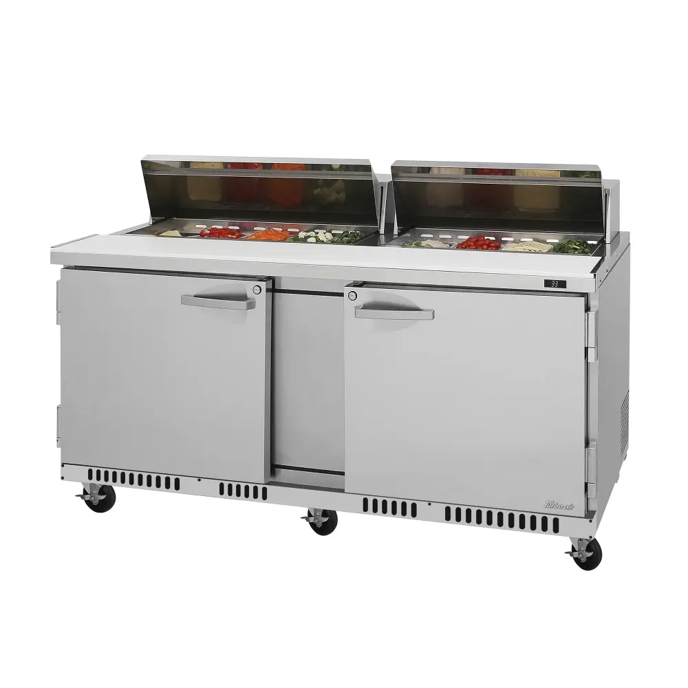 Turbo Air PST-72-FB-N-AL 72 5/8" PRO Series Sandwich/Salad Prep Table w/ Refrigerated Base, 115v