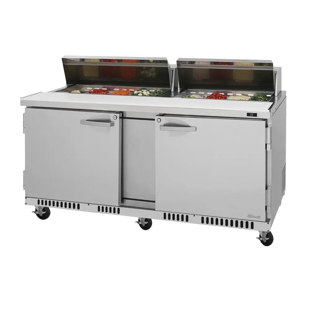 Turbo Air PST-72-FB-N 72 5/8" PRO Series Sandwich/Salad Prep Table w/ Refrigerated Base, 115v