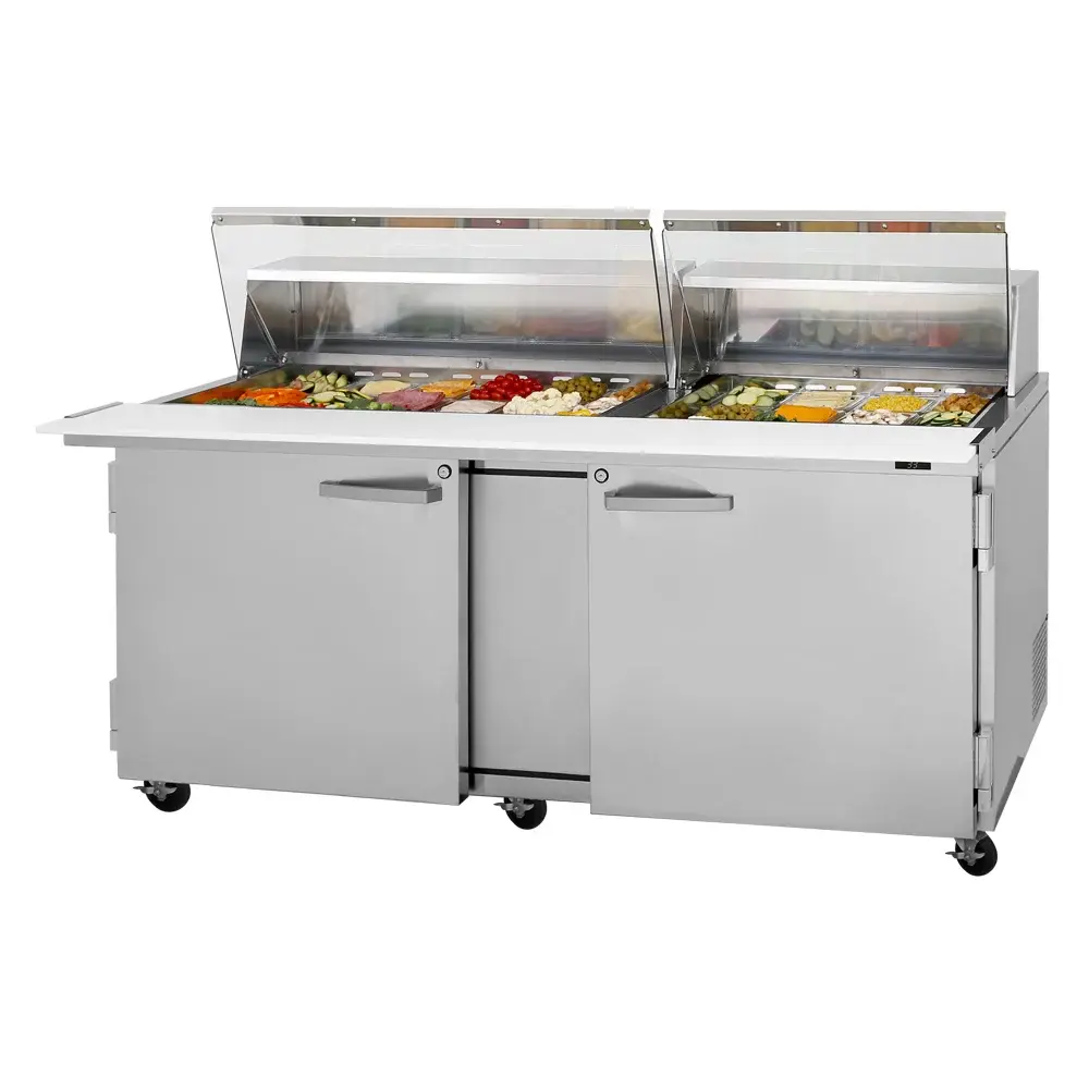 Turbo Air PST-72-30-N-CL 72 5/8" PRO Series Mega Top Sandwich/Salad Prep Table w/ Refrigerated Base, 115v