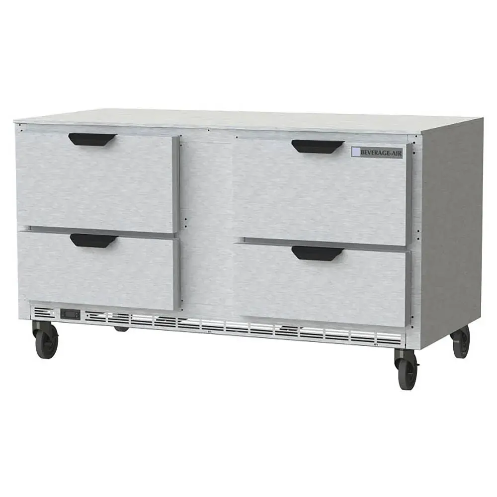 Beverage-Air UCFD60AHC-4 60" W Undercounter Freezer w/ (2) Section & (4) Drawers, 115v