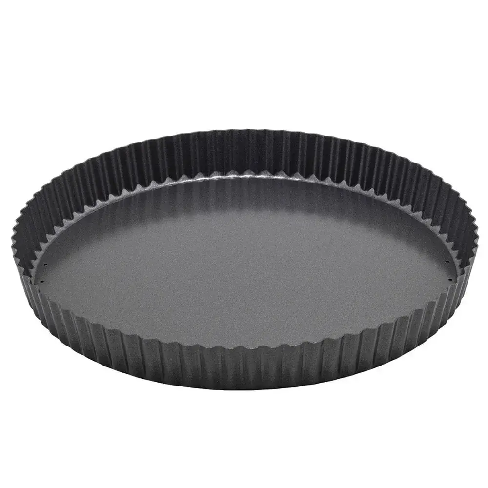 Winco FQP-12 12" Quiche Pan - Non-Stick, Carbon Steel