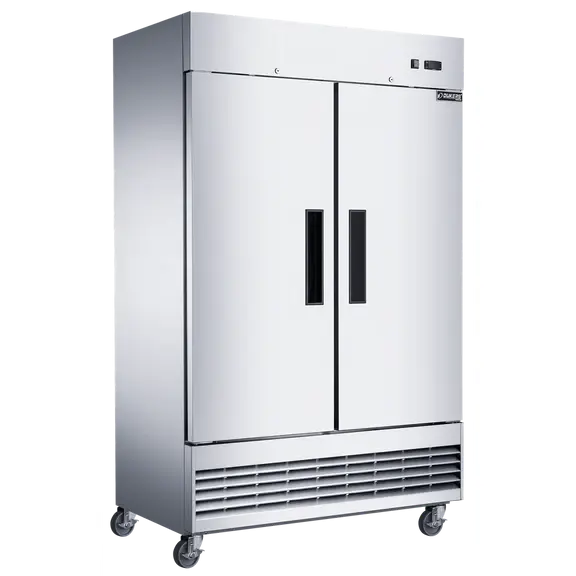 D47EF Compact 2-Door Commercial Freezer in Stainless Steel