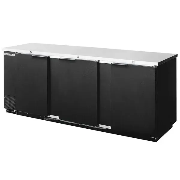Beverage-Air BB72HC-1-B-WINE 72" Black Underbar Height Solid Door Back Bar Wine Refrigerator