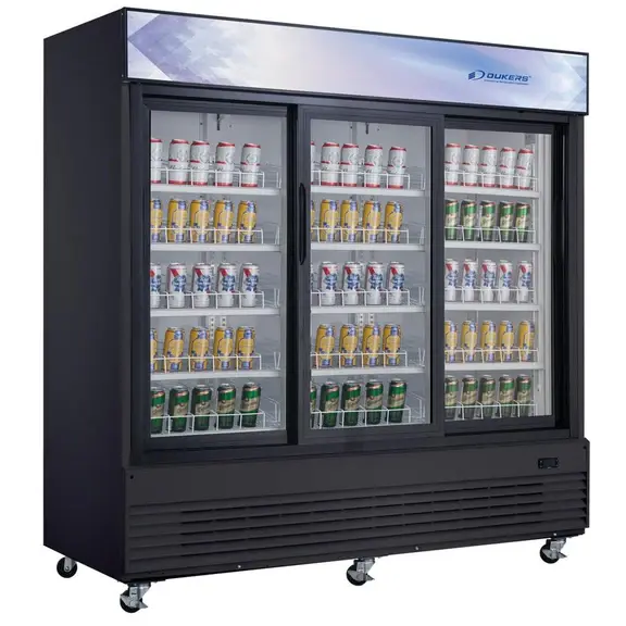 DSM-68SR Commercial Glass Sliding 3-Door Merchandiser Refrigerator