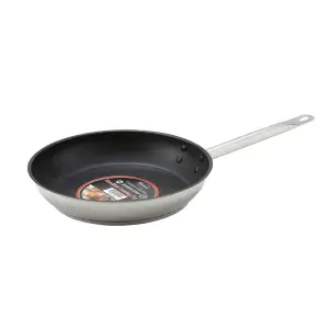 Winco SSFP-12NS 12 1/2" Non Stick Steel Frying Pan w/ Solid Metal Handle