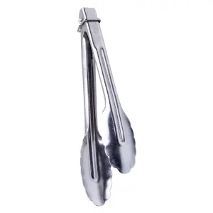 Winco UTLK-7 7" Utility Tongs w/ Locking Ring, Stainless Steel