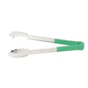 Winco UT-9HP-G 9"L Stainless Utility Tongs
