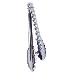 Winco UTLK-9 9" Utility Tongs w/ Locking Ring, Stainless Steel