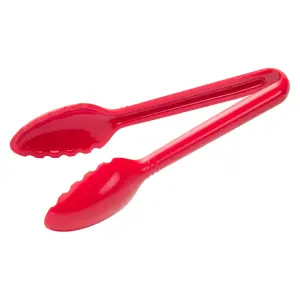 Winco CVST-6R 6"L Plastic Serving Tongs, Red