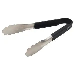 Winco UTSH-9K 9" Stainless Utility Tongs, Black