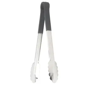 Winco UT-16HP-K 16"L Stainless Utility Tong, Black