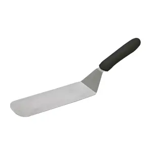 Winco TKP-90 8 1/4" Offset Turner w/ Black Plastic Handle, Stainless Steel