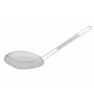 Winco MSS-6.5F 6 1/2" Round Strainer w/ Single Fine Mesh, Stainless
