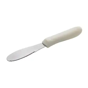 Winco TWP-31 3 5/8" Sandwich Spreader w/ Stainless Steel Blade - Plastic Handle, White