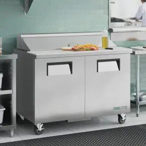 True TSSU-48-12-HC 48 3/8" 2 Door Refrigerated Sandwich Prep Table