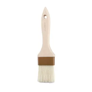 Winco WFB-20 2" Flat Pastry Basting Brush w/ Boar Hair Bristles & Wooden Handle