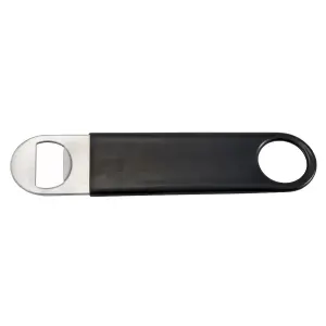 Winco CO-301PK 7" Bottle Opener, Stainless w/ Black PVC Coating