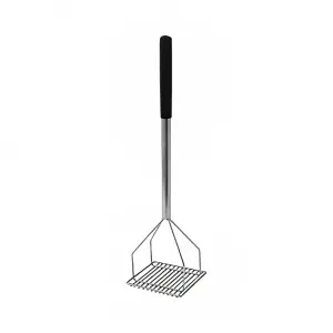 Winco PTMP-24S 24" Square Potato Masher w/ Black Polypropylene Handle Sleeve