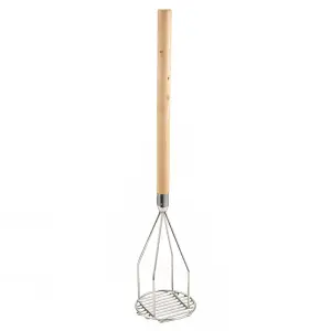 Winco PTM-24S Round Potato Masher, 5 1/4 x 24", Stainless