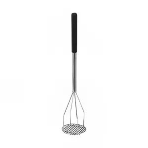 Winco PTMP-24R 24 1/2" Round Potato Masher w/ Black Polypropylene Handle Sleeve