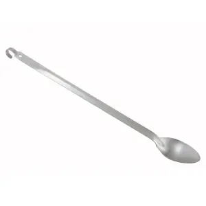 Winco BHKS-21 21" Solid Basting Spoon w/ Hang Hook, Stainless