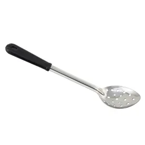 Winco BSPB-15 15" Perforated Basting Spoon w/ Black Bakelite Handle, Stainless