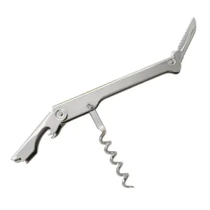 Winco CO-511 Waiter's Corkscrew w/ Foil Cutter & Bottle Cap Opener, Stainless