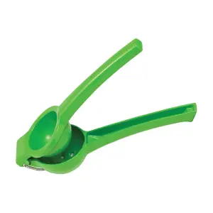 Winco LS-8G 8" Handheld Lime Squeezer - Aluminum, Green