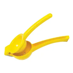 Winco LS-9Y 8 3/4" Handheld Lemon Squeezer - Aluminum, Yellow