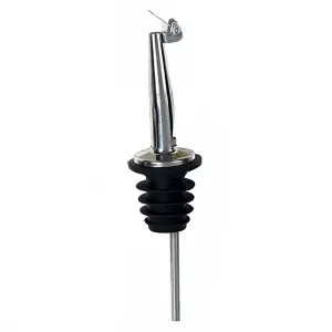 Winco PPM-4C Medium-Fast Flow Liquor Pourer w/ Stainless Breather Tube & Plastic Cork