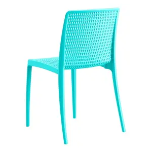 Lancaster Table & Seating Rio Coastal Blue Resin Side Chair