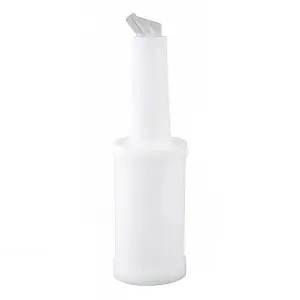Winco PPB-1W 1 qt Liquor & Juice Multi Pour w/ White Spout & Lid