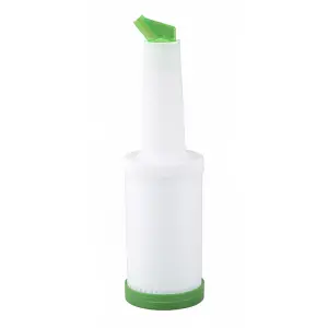 Winco PPB-2G 2 qt Liquor & Juice Multi Pour w/ Green Spout & Lid