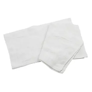 Winco BTW-30 White Cotton Bar Towel, 16" x 19"