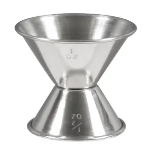 Winco J-1 Double Jigger - 1/2 & 1 oz, Stainless