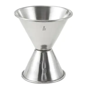 Winco J-5 Double Jigger - 1 oz & 2 oz, Stainless