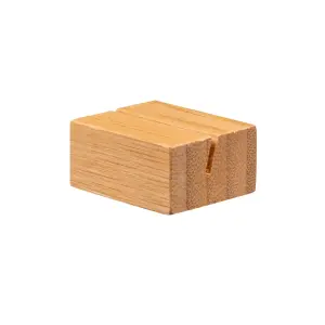 American Metalcraft BAMCH125 Tabletop Menu Card Holder - 1 1/4" x 1 1/8", Natural Bamboo