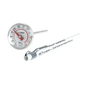 Winco TMT-P1 1" Dial Type Pocket Thermometer w/ 5" Stem, 0 to 220 Degrees F