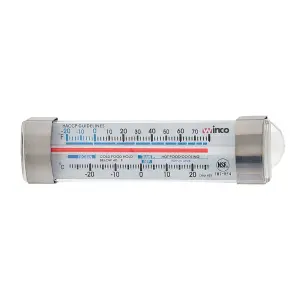 Winco TMT-RF4 4 3/4" Dial Type Refrigerator Freezer Thermometer, Temp Range 20 to 80 F