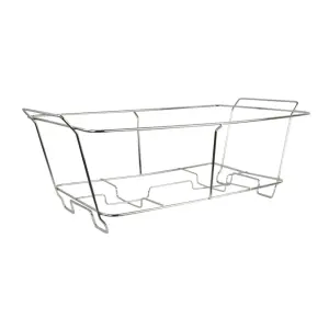 Winco C-1F Full Size Chafer Stand for Steam Table & Water Pans, Chrome Wire