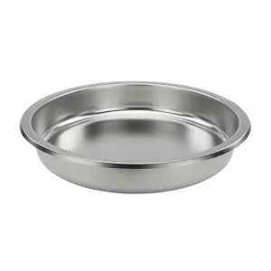 Winco 602-FP 6 qt Round Food Pan for 103A, 103B, 308A & 602 Chafers, Stainless