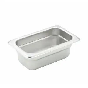 Winco SPJH-902 Ninth Size Steam Pan, Stainless