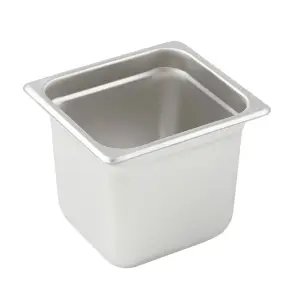 Winco SPJM-606 Sixth Size Steam Pan, Stainless
