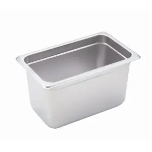 Winco SPJH-406 Quarter Size Steam Pan, Stainless