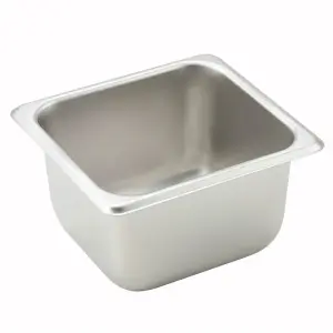 Winco SPS6 Sixth Size Steam Pan, Stainless