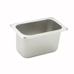 Winco SPN4 Ninth Size Steam Pan, Stainless
